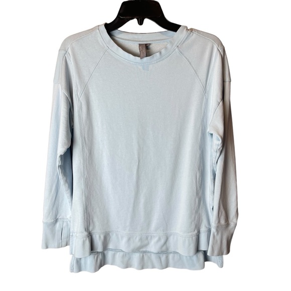 Sweaty Betty Tops - Sweaty Betty After Class Split Sweatshirt Light Blue XS